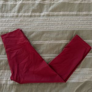 Lululemon Maroon Cropped Leggings